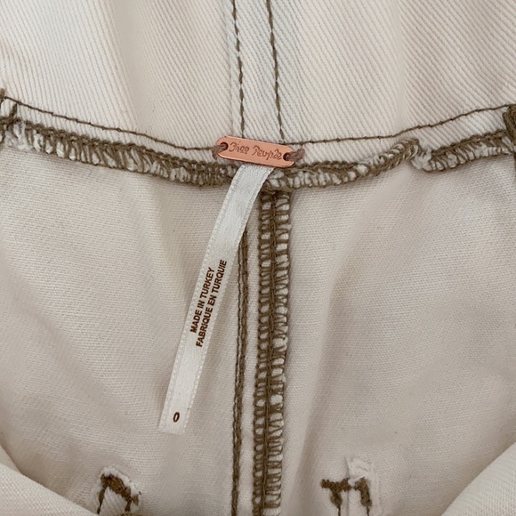 Free People denim paper-bag shorts - Picture 3 of 3